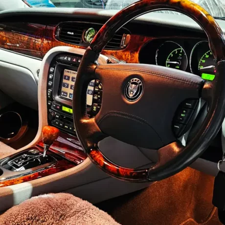 From the car seat to the control panel, every part of the Jaguar is now in top condition